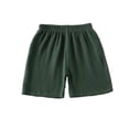thumbnail image 1 of Miluxas Boys Shorts Cotton Linen Summer Loose Shorts Elastic Waist Solid Jogger Short Pants Green 2-3 Years, 1 of 3