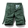 thumbnail image 1 of Miluxas Cargo Shorts for Men - Casual and Cotton 6 Inch Inseam Shorts Army Green 6(M), 1 of 4