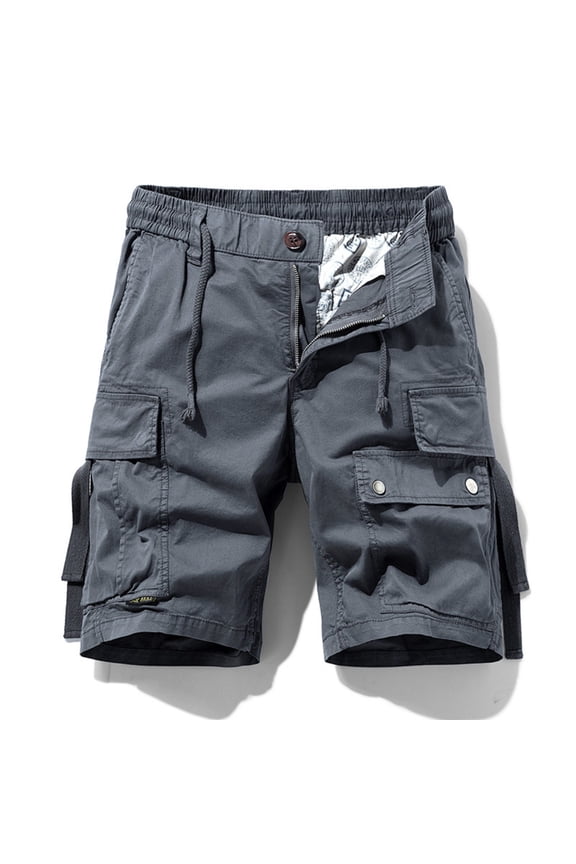 Cargo Shorts for Men - Casual and Cotton 6 Inch Inseam Shorts Gray 6(M)