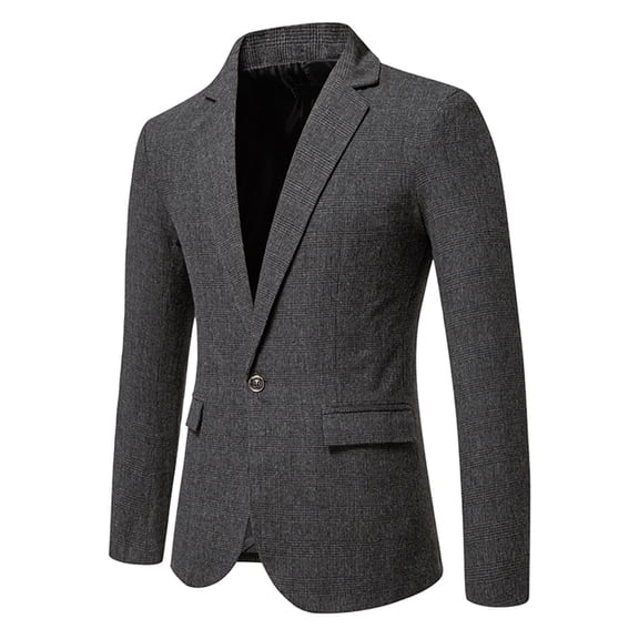 Miluxas Casual Blazer for Men Blazer Jacket Slim Fit Suit Jackets for Men Casual Blazer Sport Coat Suit Dark Gray L(L)