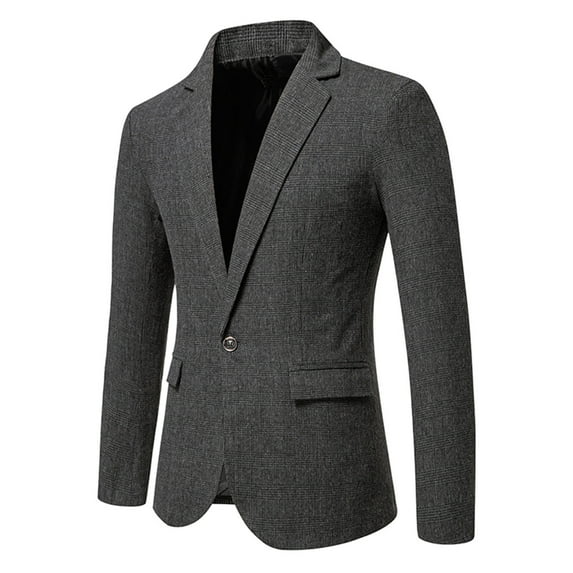 Miluxas Casual Blazer for Men Blazer Jacket Slim Fit Suit Jackets for Men Casual Blazer Sport Coat Suit Dark Gray XL(XL)