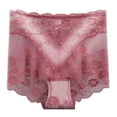 thumbnail image 1 of Miluxas Clearance Women Cutut Lace Underwear Briefs Panties Floral Sexy Hollow Out Lingerie Underpants Hot Pink 10(XL), 1 of 1
