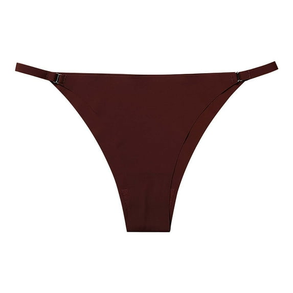 Miluxas Clearance Women's Seamless T Pants European and American Sexy Leopard Print Thongs Low Waist Breathable Panties Dark Purple 8(L)
