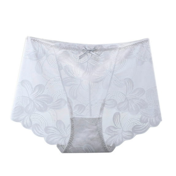 Miluxas Clearance Women's Sexy Cotton Crotch Lifting Buttock Lace Opening Seductive Large Size Sexy Underwear Low Waist Free Sexy Sexy Sexy Underwear White XL(XL)