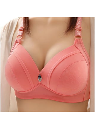 Women Push up Bra Cup Size of Underwear Gathered Lady Bra Thin Women Breast  Pair Plus Medium Bra (Wine, 46)