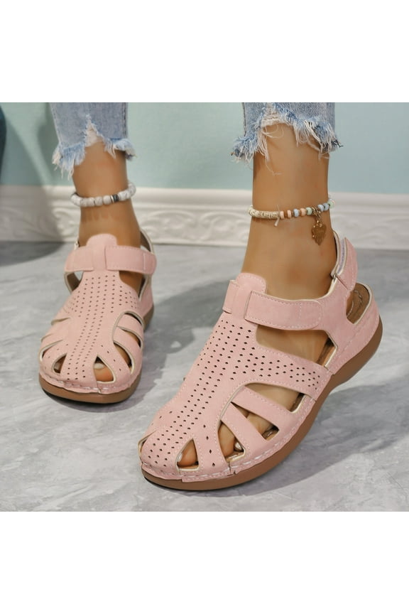 Clogs for Women Mules Shoes : Comfortable Dressy Closed Toe Platform Sandals Summer Casual Slip On Walking Wedges Red 9.5(43)