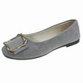 thumbnail image 1 of Miluxas Cloth Flats for Women Round Toe Flats Solid Casual Ballet Flats, Mary Jane Shoes Women Comfortable Dressy office Shoes Gray 8.5(41), 1 of 4