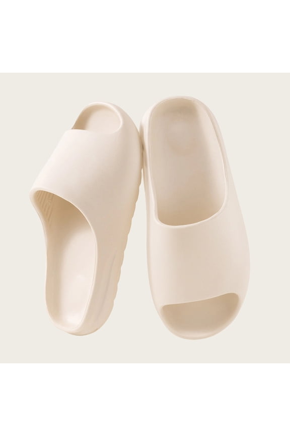 Cloud Slippers for Women and Men, Recovery Slides Comfort Lightweight Pillow Open Toe Thick Sole Shower Shoes House Indoor Outdoor Beach Sandals White 7.5-9(42)