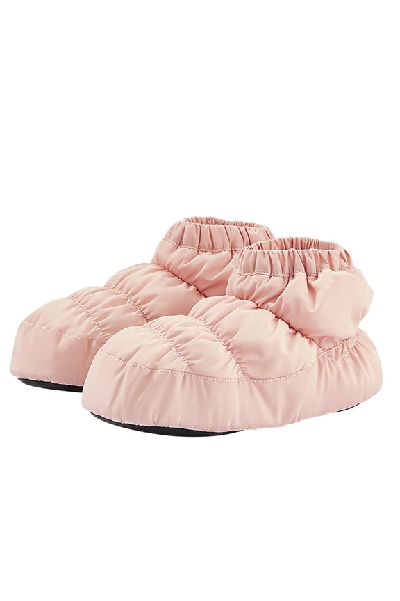 Dance Warm up Booties Ballet Slipper Girl's Dance Boots Winter Fleece Soft Soled Warm Shoes Pink L