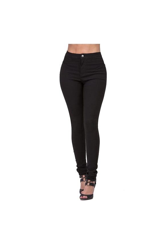 Denim Jeggings for Women with Pockets Comfortable Stretch Jeans Leggings Clearance Black 8(L)
