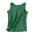 thumbnail image 1 of Miluxas Dressy Tank Tops for Women Cotton Linen Gauze Shirts Sleeveless Summer Tunic Top Loose Fit Lightweight Casual Blouses Green S(S), 1 of 7