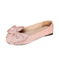 thumbnail image 1 of Miluxas Flats Shoes for Women Slip on Round Toe Comfortable Women's Flats Ballet Flats Shoes Cute Bowknot Loafers Pink 6(37), 1 of 9