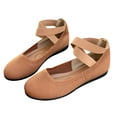 thumbnail image 1 of Miluxas 2025 Clearance! Flats for Women Clearance Round Toe Flat Shoes Dressy Black Ballet Flats Comfortable Womens Dress Shoes Ballerina Flats for Work, 1 of 8