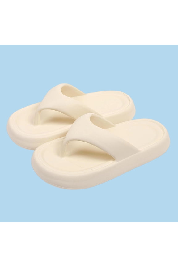 Flip Flops for Women Arch Support Flip Flops Cloud Comfy Lightweight Thicken Sole Pillow Wear-resistant Beach Shower Slippers Beige 7.5-9(42)