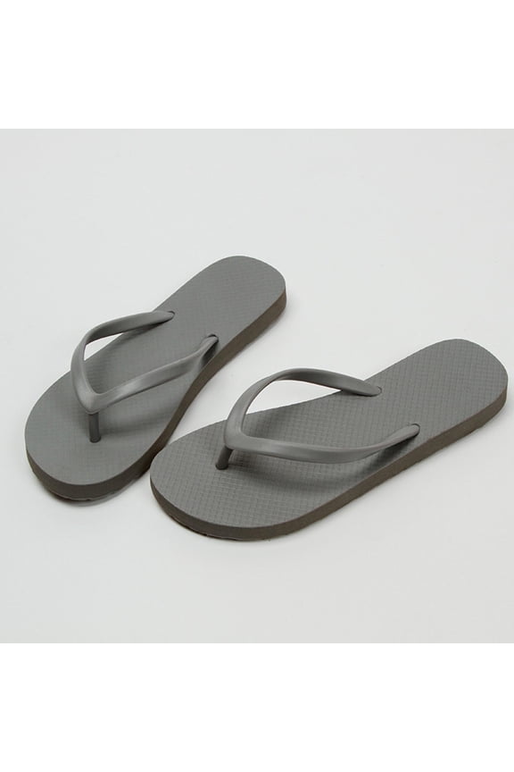 Flip Flops for Women Bathroom, Basic Lightweight Beach Flat Thong Sandals Comfortable Non-Slip Summer Sandals Gray 3.5-5(35)