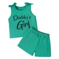 thumbnail image 1 of Miluxas Girl's 2 Piece Outfits Sleeveless Round Neck Tank Top and Shorts with Pockets Casual Summer Shorts Sets, 1 of 5