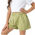 thumbnail image 1 of Miluxas Girl's Casual High Waisted Wide Leg Shorts Summer Pleated Dressy Shorts with Pockets Green 9-10 Years, 1 of 6