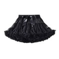 thumbnail image 1 of Miluxas Girl's Elastic Waist Petticoat Puffy Tutu Tulle Skirt Princess Ballet Dance Pettiskirts Underskirt Black 5-7 Years, 1 of 5