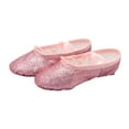 thumbnail image 1 of Miluxas Girls Ballet Shoes Dance Slippers Toddler Kid Practice Shoes Flats Soft Lightweight with Elastic Laces for Performance Gymnastics Yoga Pink 3 Years, 1 of 6