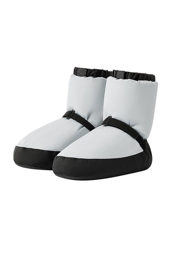 Girls Dance Shoes Ballet Boots, Soft Sole Thicken Warming up Dance Boots with Adjustable Strap, Wear-Resistant Girls Ballet Shoes Gray XXS