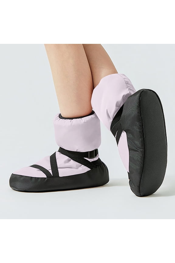 Girls Dance Shoes Ballet Boots, Soft Sole Thickened Warming Up Dance Boots, Waterproof Wear-Resistant Girls Ballet Shoes Purple XL