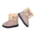 thumbnail image 1 of Miluxas Girls Kids Snow Boots Warm Plush Lined Slip on Outdoor Winter Shoes Lightweight Comfy（Little/Big Kids） Gray 13(32), 1 of 5