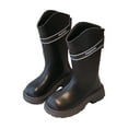 thumbnail image 1 of Miluxas Girls Knee High Boots Fall Mid Calf Boots Winter Snow Boot Dress Shoes for Toddler Little Kid Big Kid Black 13(32), 1 of 7