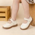 thumbnail image 1 of Miluxas Girls Mary Jane Shoes Cute Stringy Chunky Heel Princess Shoes Beige 4-4.5Years, 1 of 5