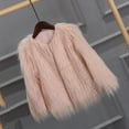 thumbnail image 1 of Miluxas Girls Open Front Cardigan Faux Fur Coat Warm Fuzzy Trendy Winter Vintage Parka Shaggy Party Outerwear Jackets Tops Pink 150, 1 of 4