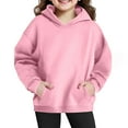 thumbnail image 1 of Miluxas Girls Oversized Hoodies Pullover Sweatshirts Kids Fashion Casual Outfits Fall Winter Clothes Pink 9 Years, 1 of 6