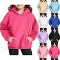 thumbnail image 1 of Miluxas Girls Oversized Hoodies Pullover Sweatshirts Kids Fashion Casual Outfits Fall Winter Clothes White 13 Years, 1 of 7