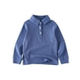 thumbnail image 1 of Miluxas Girls' School Uniform Long Sleeve Polo Shirt , Button Closure, Comfortable & Breathable Fabric, 1 of 5