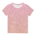 thumbnail image 1 of Miluxas Girls Short Sleeve Tops Basic Collar T-Shirts Soft Blouses Tees Pink 7 Years(7-8 Years), 1 of 4