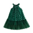 thumbnail image 1 of Miluxas Girls Summer Halter Mini A Line Swing Dress Wedding Guest formal Cocktail Homecoming Dress, 1 of 9
