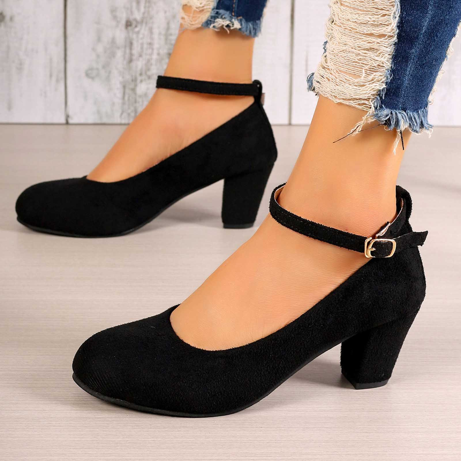 Miluxas Heels For Women Women s High Heel Closed Toe Chunky Wedding Miluxas Heels For Women Women s High Heel Closed Toe Chunky Wedding