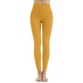 thumbnail image 1 of Miluxas High Waisted Leggings for Women - No See Through Tummy Control Cycling Workout Yoga Pants Yellow 6(M), 1 of 7