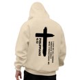 thumbnail image 1 of Miluxas Hoodies for Men Graphic Print Drawstring Drop Shoulder Long Sleeve Sweatshirt Pullover Tops Beige, 1 of 7