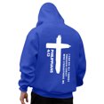 thumbnail image 1 of Miluxas Hoodies for Men Graphic Print Drawstring Drop Shoulder Long Sleeve Sweatshirt Pullover Tops Blue, 1 of 7