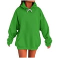 thumbnail image 1 of Miluxas Hoodies for Women Long Sleeve Drawstring Hooded Sweatshirts Womens Fall Winter Plain Oversized Hoodie Green S(S), 1 of 5