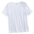thumbnail image 1 of Miluxas Ice Silk Pajamas Men's Pajama Tops - Sleep Shirts for Men, Pure Color Round Neck White L(L), 1 of 3