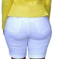 thumbnail image 1 of Miluxas Jeans Short Plus Women Elastic Destroyed Hole Leggings Short Pants Denim Shorts Ripped Jeans White XL(XL), 1 of 3