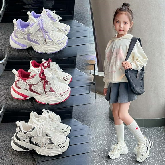 Miluxas Kids Shoes, Boys Girls Sneakers Breathable Lightweight Athletic Walking/Running Tennis Shoes(Toddler/Little Kid/Big Kid) Red 3(37)