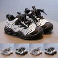 thumbnail image 1 of Miluxas Kids Shoes Running Girls Boys School Flat Bottomed Breathable Casual Sports Sneakers Basketball Footwear Gray 2.5(37), 1 of 8