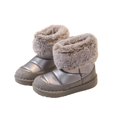 thumbnail image 1 of Miluxas Kids Snow Boots for Boys Girls Toddler Winter Outdoor Thick Sole Boots with Fleece Lined (Toddler/Little Kid/Big Kid) Silver 12.5 M(31), 1 of 7