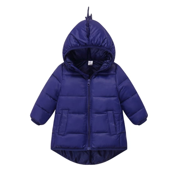 Miluxas Kids Winter Coats with Hooded Light Puffer Coat Warm Padded Jacket for Baby Boys Girls Toddler Blue 6 Years