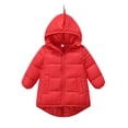 thumbnail image 1 of Miluxas Kids Winter Coats with Hooded Light Puffer Coat Warm Padded Jacket for Baby Boys Girls Toddler Red 3 Years, 1 of 8