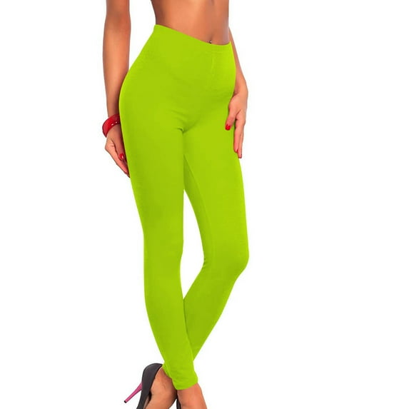 Miluxas Leggings for Women High Waisted Tummy Control No See-Through Yoga Pants Workout Running Leggings Clearance Green 12(XXL)