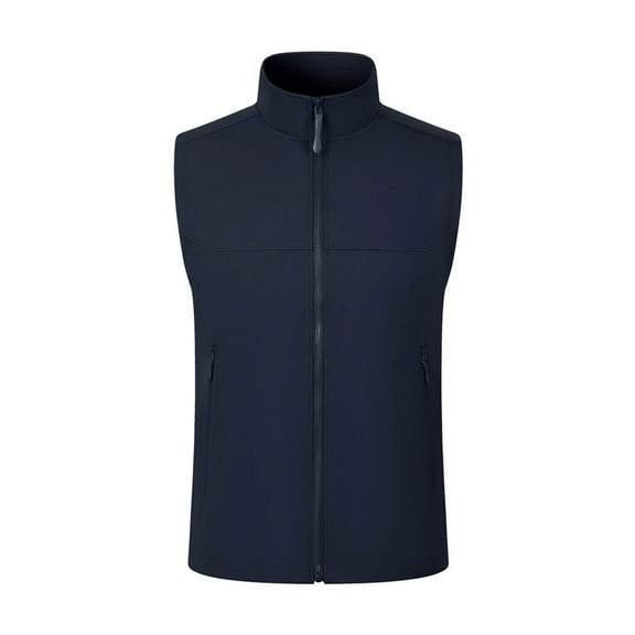 Miluxas Lightweight Vest for Men and Women Outerwear Zip Up Sleeveless No Hood Jacket Outdoor Work Travel Golf Vests Navy M(M)