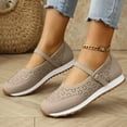 thumbnail image 1 of Miluxas Mary Jane Flats Shoes Women's,Breathable Slip-On Light Weight Comfort Orthotic Casual Walking Shoes Khaki 7.5(40), 1 of 6