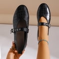 thumbnail image 1 of Miluxas Mary Jane Shoes Women Ballet Flats Round Toe Flat Womens Dressy Shoes Black 8.5(41), 1 of 9